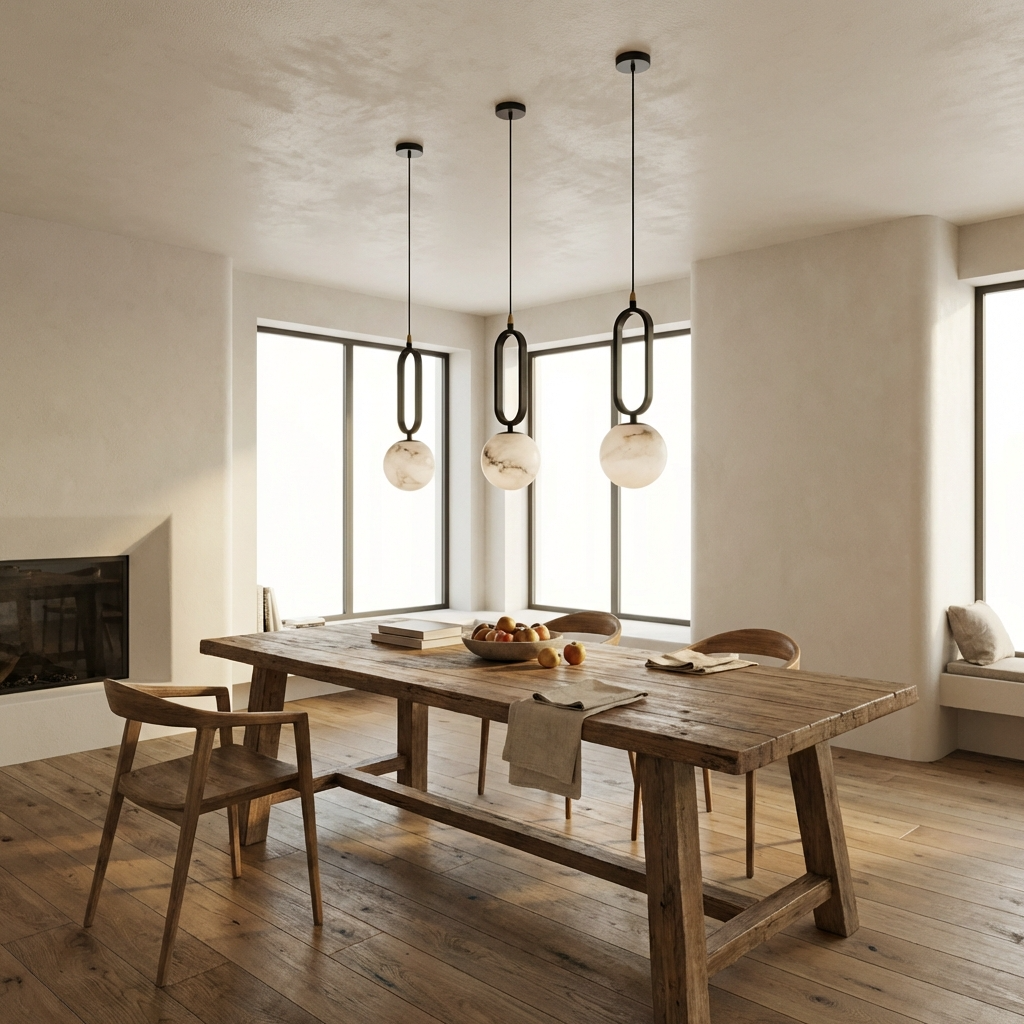 Natural Alabaster Pendant Light-Lighting > Pendant Lights-casanuva-casanuva