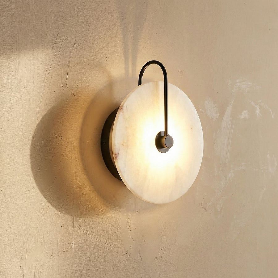 Natural Alabaster Wall Light-Lighting > Wall Lights-casanuva-casanuva
