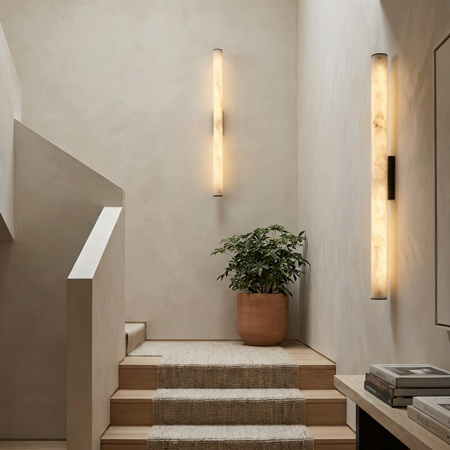 Natural Alabaster Wall Light Linear Design-Lighting > Wall Lights-casanuva-casanuva