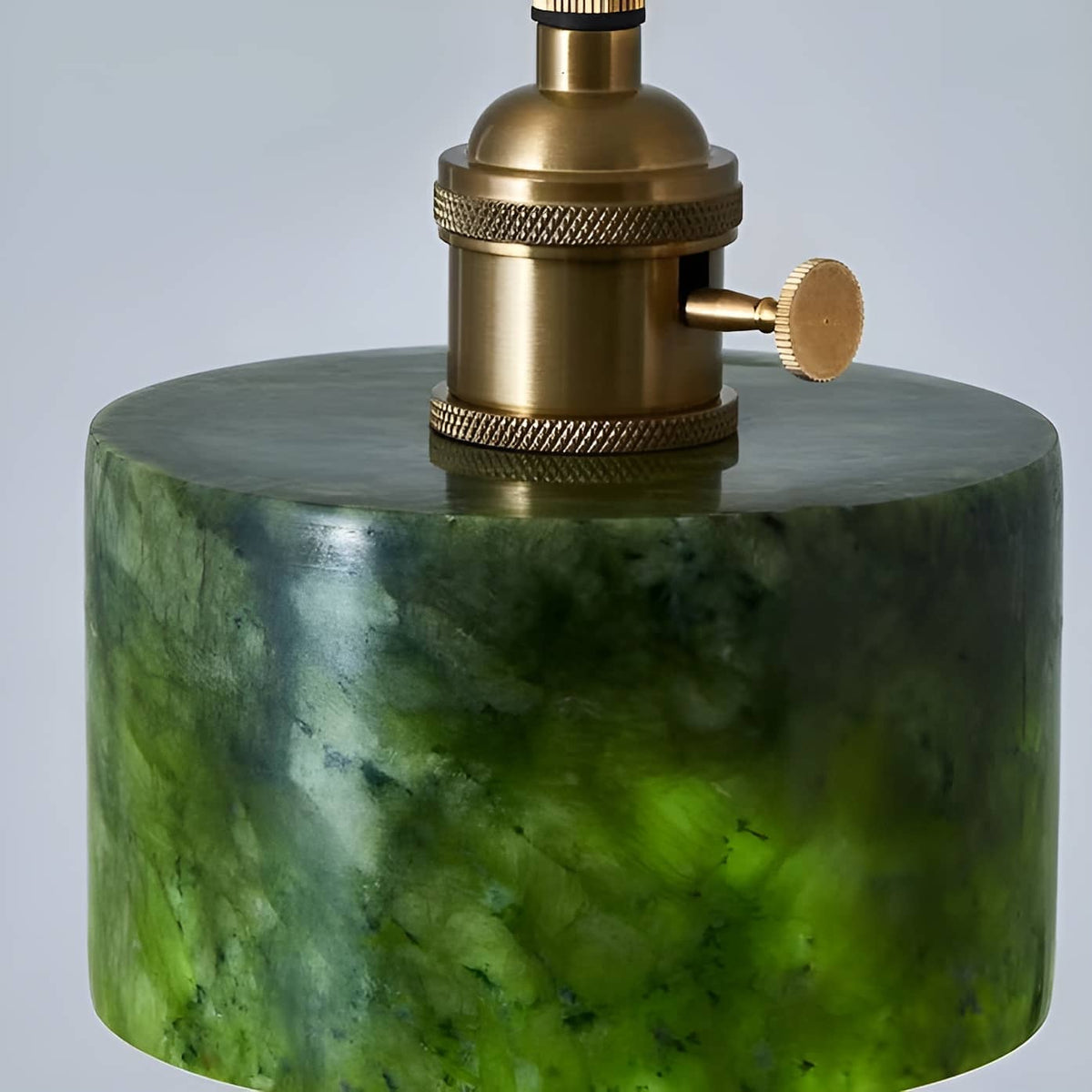 Natural Jade Dark Green Pendant Light-Lighting > Chandeliers & Pendant Lights-casanuva-casanuva