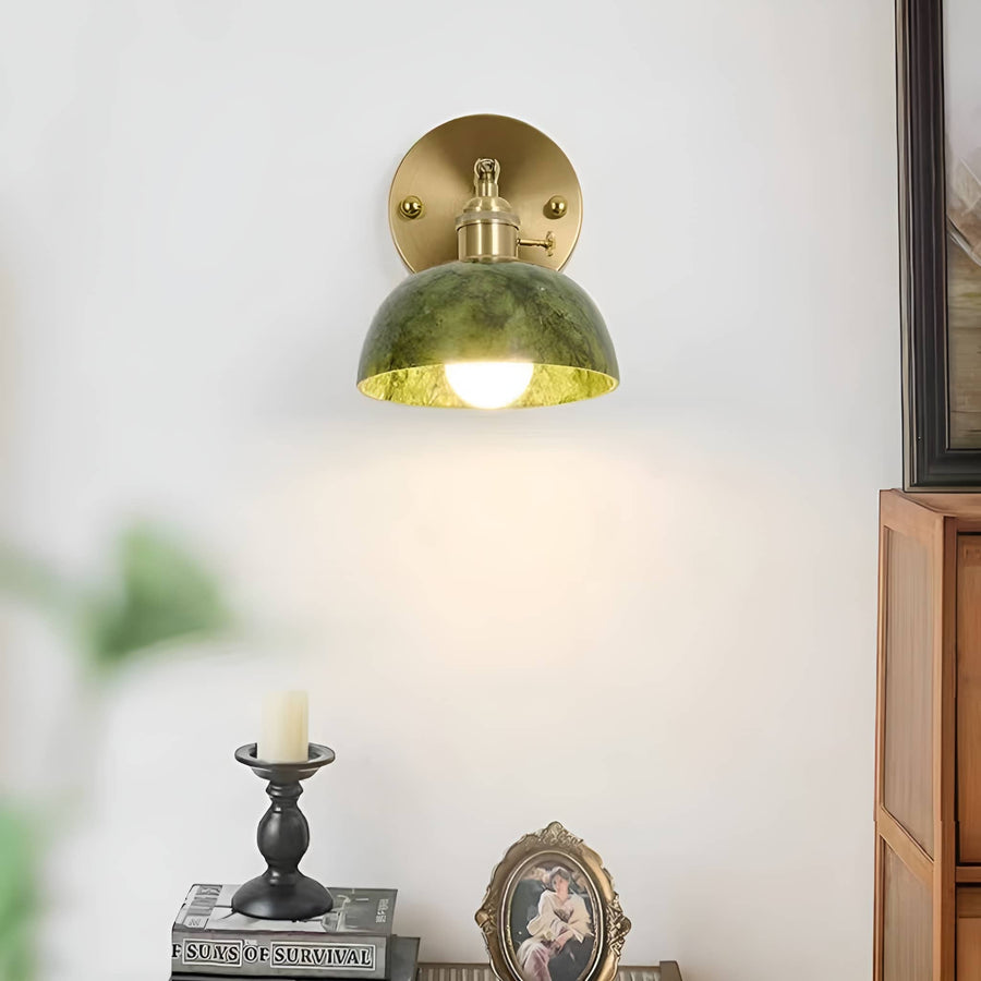 Natural Jade Dark Green Wall Light-Lighting > Wall Lights-casanuva-casanuva