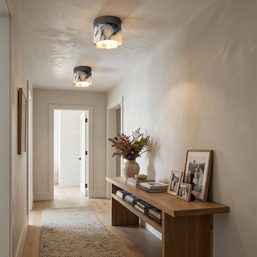 Natural Marble Ceiling Light Flush Mount-Lighting > Chandeliers & Pendant Lights-casanuva-casanuva