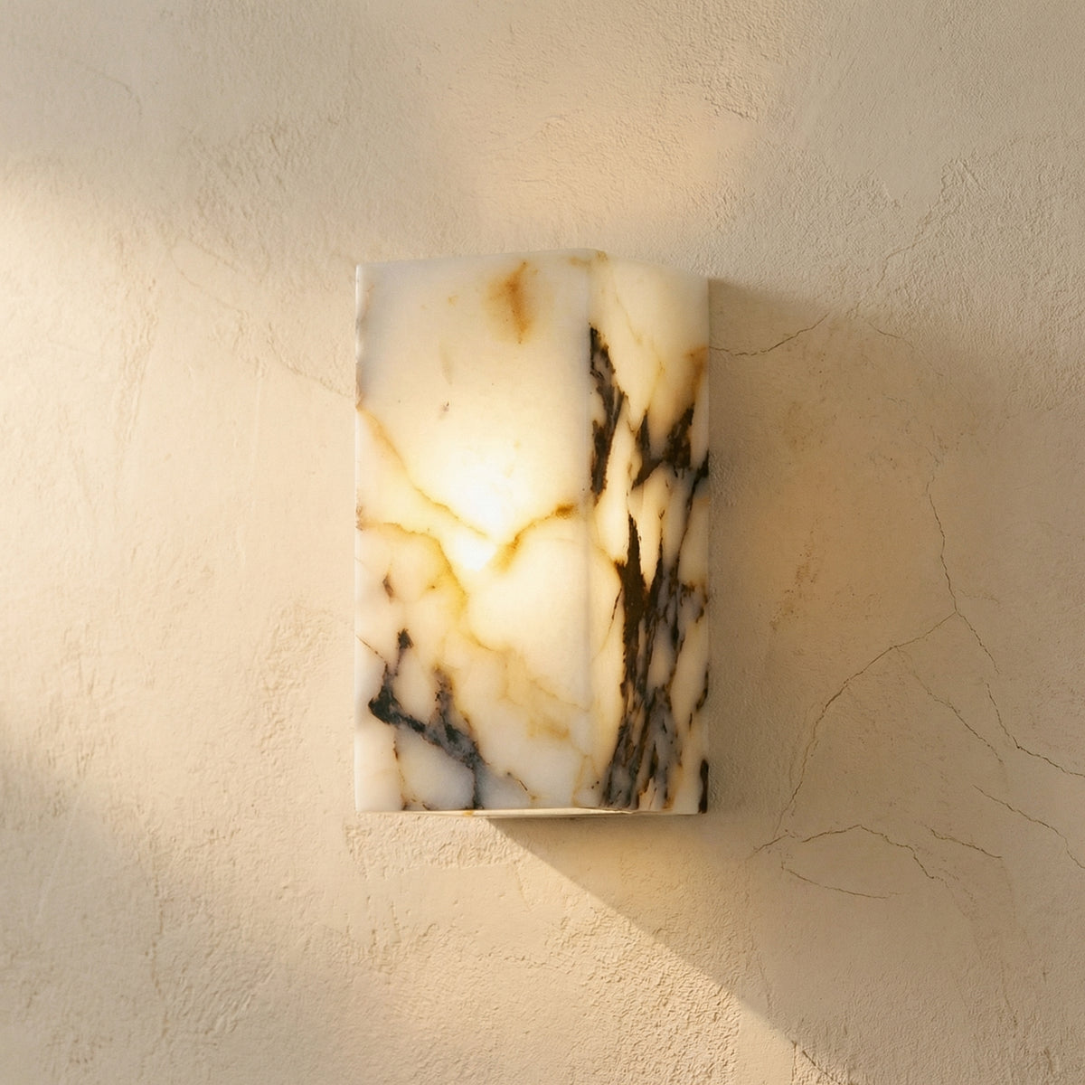 Natural Marble Wall Light Cuboid Design-Lighting > Wall Lights-casanuva-casanuva