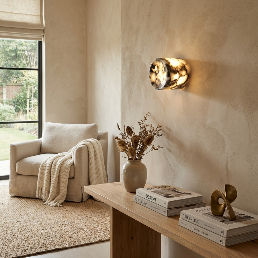 Natural Marble Wall Light-Lighting > Wall Lights-casanuva-casanuva