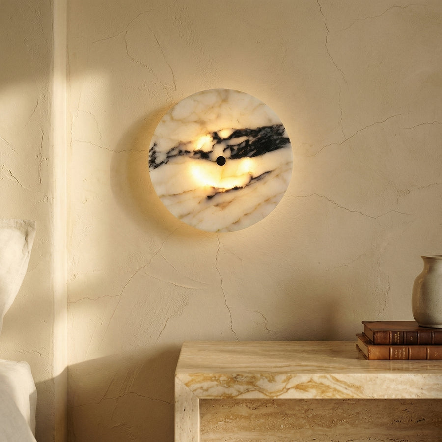 Natural Marble Wall Sconce Light-Lighting > Wall Lights-casanuva-casanuva
