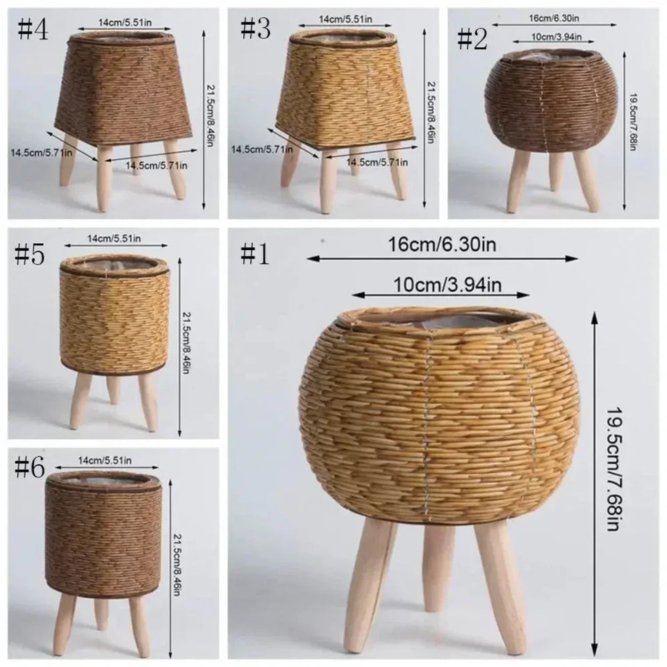 Natural Plant Pot Lightweight Plastic for Indoor and Outdoor Use-Home Decor > Decorative Accessories-casanuva-casanuva