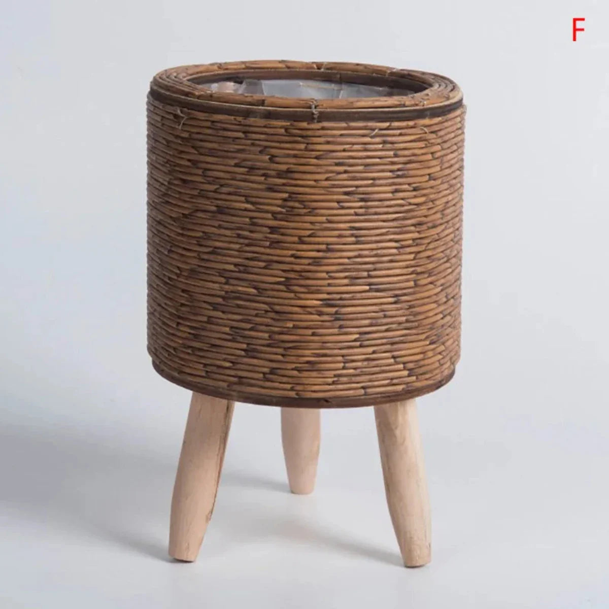 Natural Plant Pot Lightweight Plastic for Indoor and Outdoor Use-Home Decor > Decorative Accessories-casanuva-Cylinder-Dark Brown-casanuva