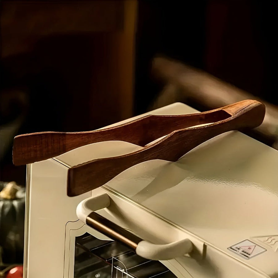 Natural Wood Heat Resistant Kitchen Tongs-Kitchen & Dining > Cooking Utensils-casanuva-casanuva