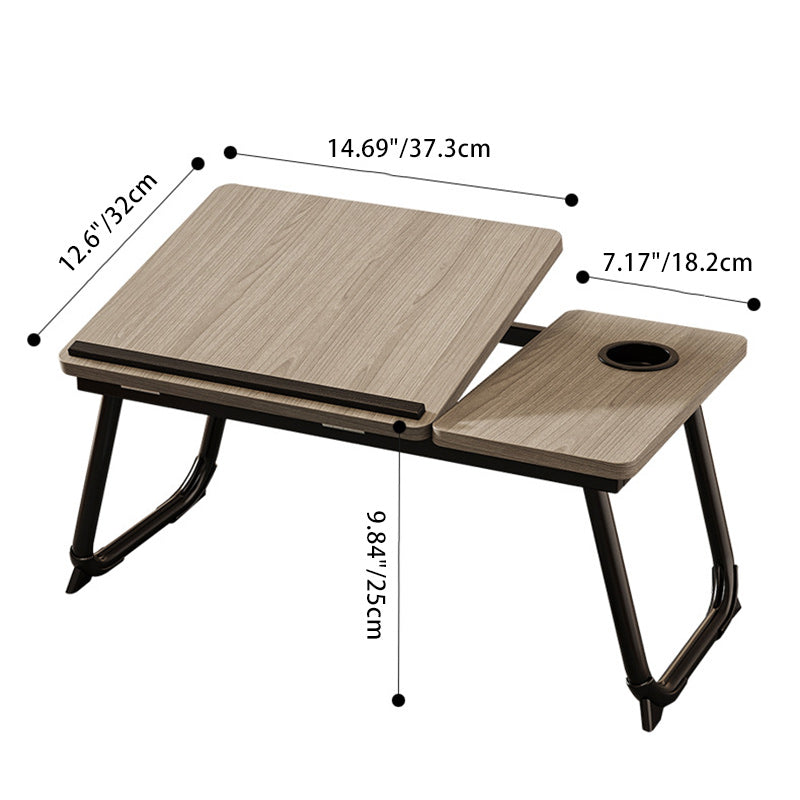 Nordic Carbon Steel MDF Rectangular Desk Foldable Angle Adjustable with 2-Tray Saucer-Furniture > Desks-casanuva-casanuva