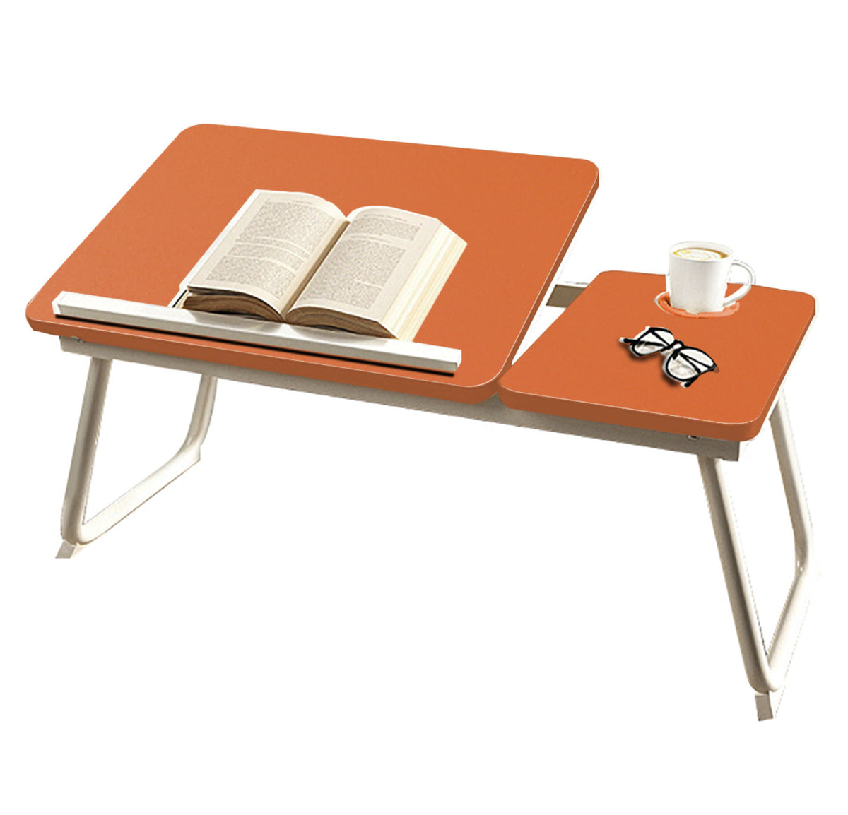 Nordic Carbon Steel MDF Rectangular Desk Foldable Angle Adjustable with 2-Tray Saucer-Furniture > Desks-casanuva-casanuva