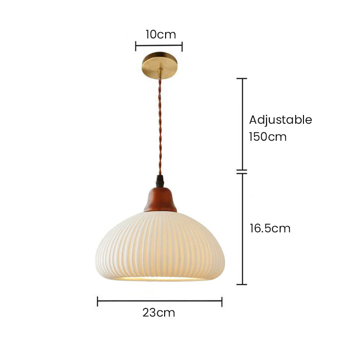Nordic Ceramic White Pendant Light for Dining Room-Lighting > Pendant Lights-casanuva-casanuva