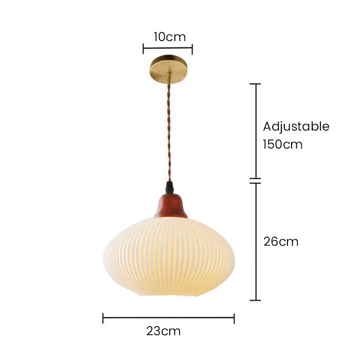 Nordic Ceramic White Pendant Light for Dining Room-Lighting > Pendant Lights-casanuva-casanuva
