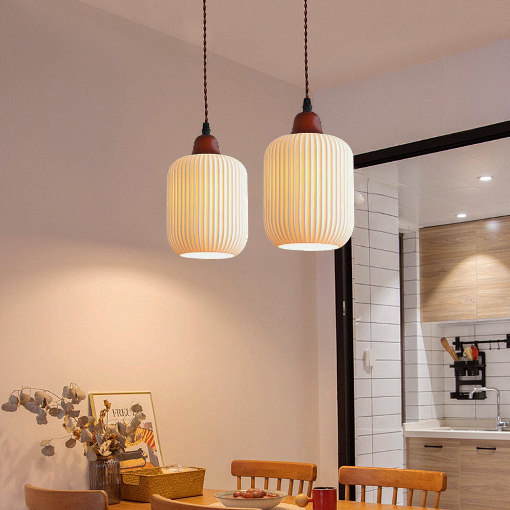 Nordic Ceramic White Pendant Light for Dining Room-Lighting > Pendant Lights-casanuva-casanuva