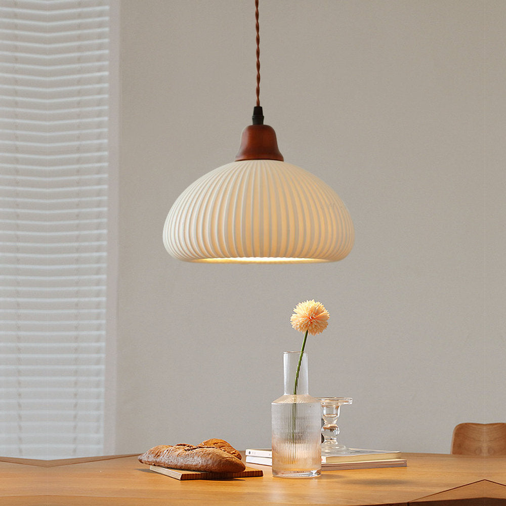 Nordic Ceramic White Pendant Light for Dining Room-Lighting > Pendant Lights-casanuva-casanuva