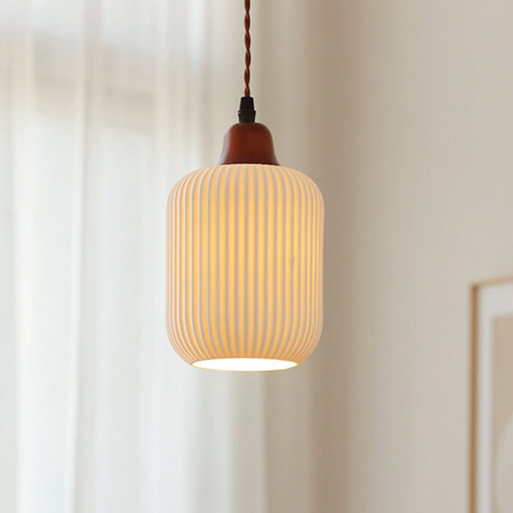 Nordic Ceramic White Pendant Light for Dining Room-Lighting > Pendant Lights-casanuva-Model A - D15×H22.5cm-casanuva