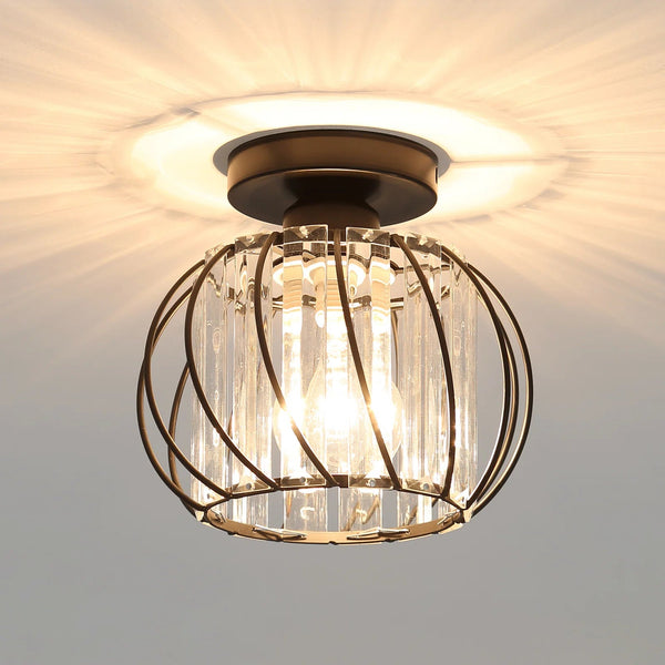 Nordic Glass Ceiling Light for Hallway-Lighting > Ceiling Lights-casanuva-Black-D16*H16cm-1 Piece-casanuva