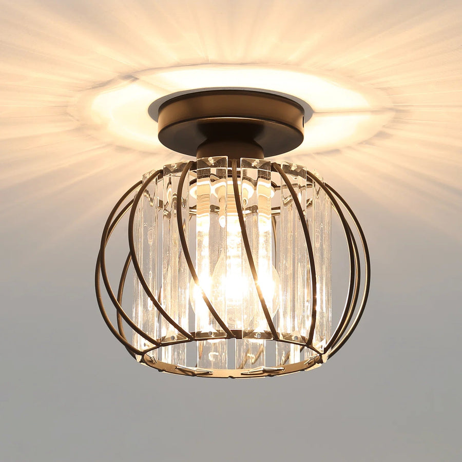 Nordic Glass Ceiling Light for Hallway-Lighting > Ceiling Lights-casanuva-Black-D16*H16cm-1 Piece-casanuva
