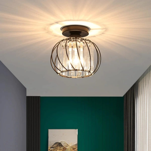Nordic Glass Ceiling Light for Hallway-Lighting > Ceiling Lights-casanuva-Black-D23*H15cm-1 Piece-casanuva