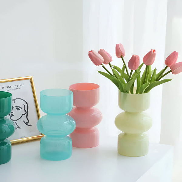 Nordic Glass Vase in Various Colors for Stylish Home Decoration-Home Decor > Vases-casanuva-casanuva
