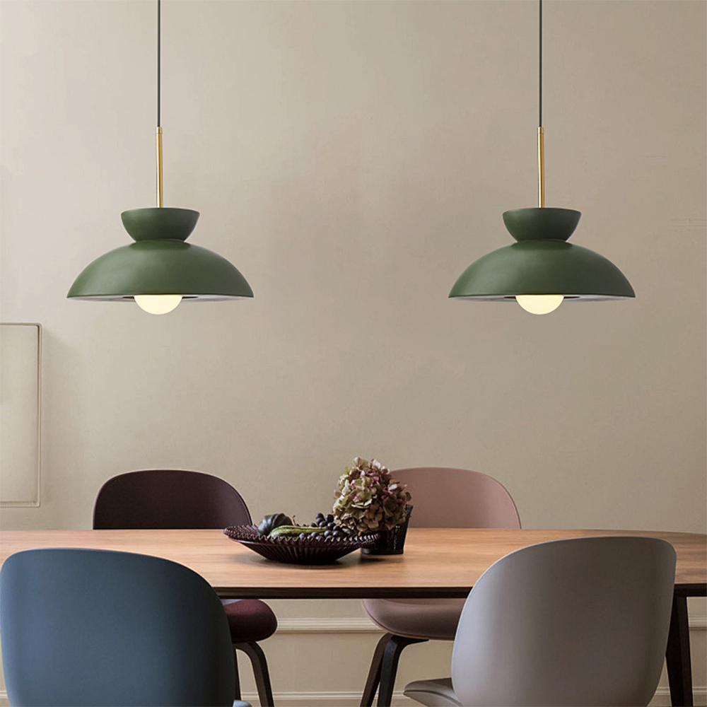 Nordic Minimalist Resin Pendant Light for Dining Room-Lighting > Pendant Lights-casanuva-Green-D34*H16 CM-casanuva