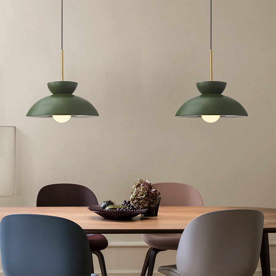 Nordic Minimalist Resin Pendant Light for Dining Room-Lighting > Pendant Lights-casanuva-Green-D34*H16 CM-casanuva
