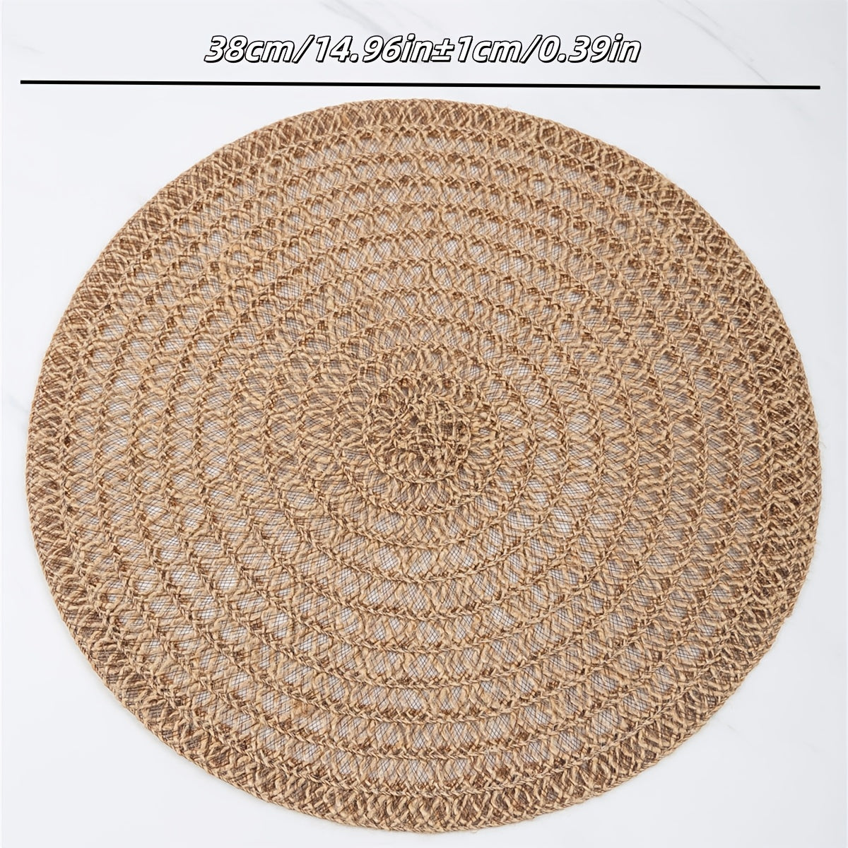 Nordic Round Woven Placemats Set of 4 Boho Table Mats for Dining and Events-Kitchen & Dining > Placemats-casanuva-casanuva