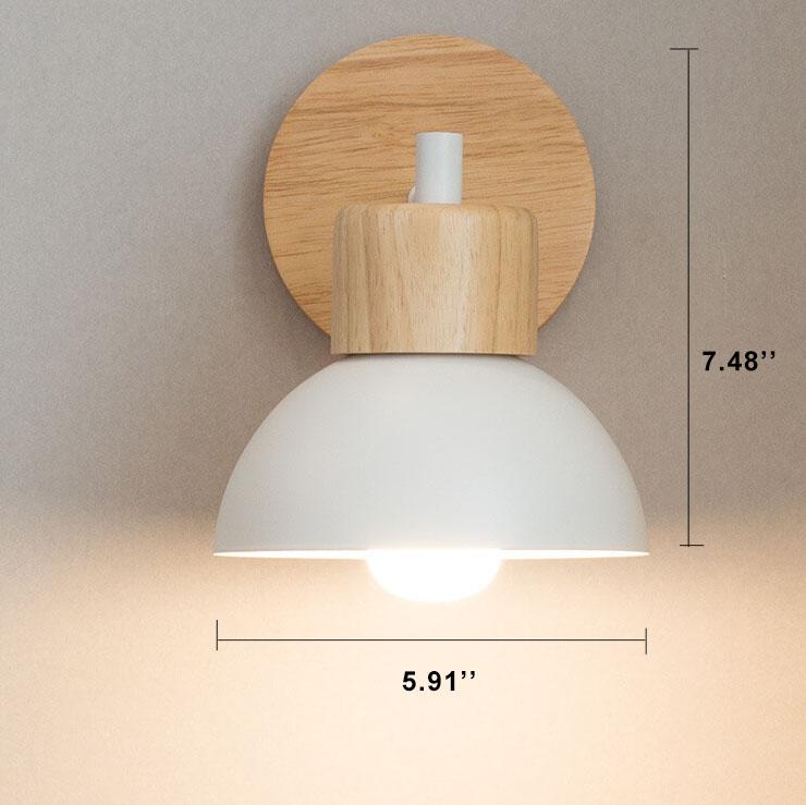 Nordic Wood and Metal Wall Sconce Lamp-Lighting > Wall Lights-casanuva-casanuva