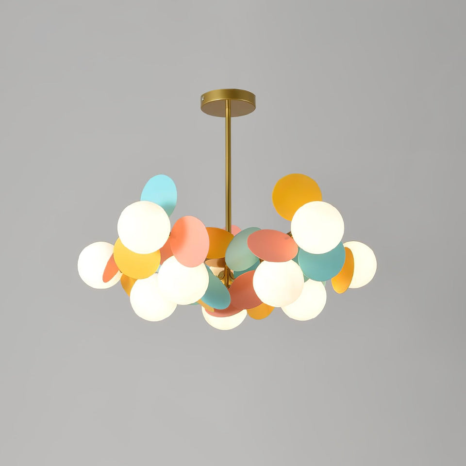 Off White Tree Chandelier Light Fixture-Lighting > Chandeliers & Pendant Lights-casanuva-10 heads 60cmx30cm-Gold & Colorful-casanuva