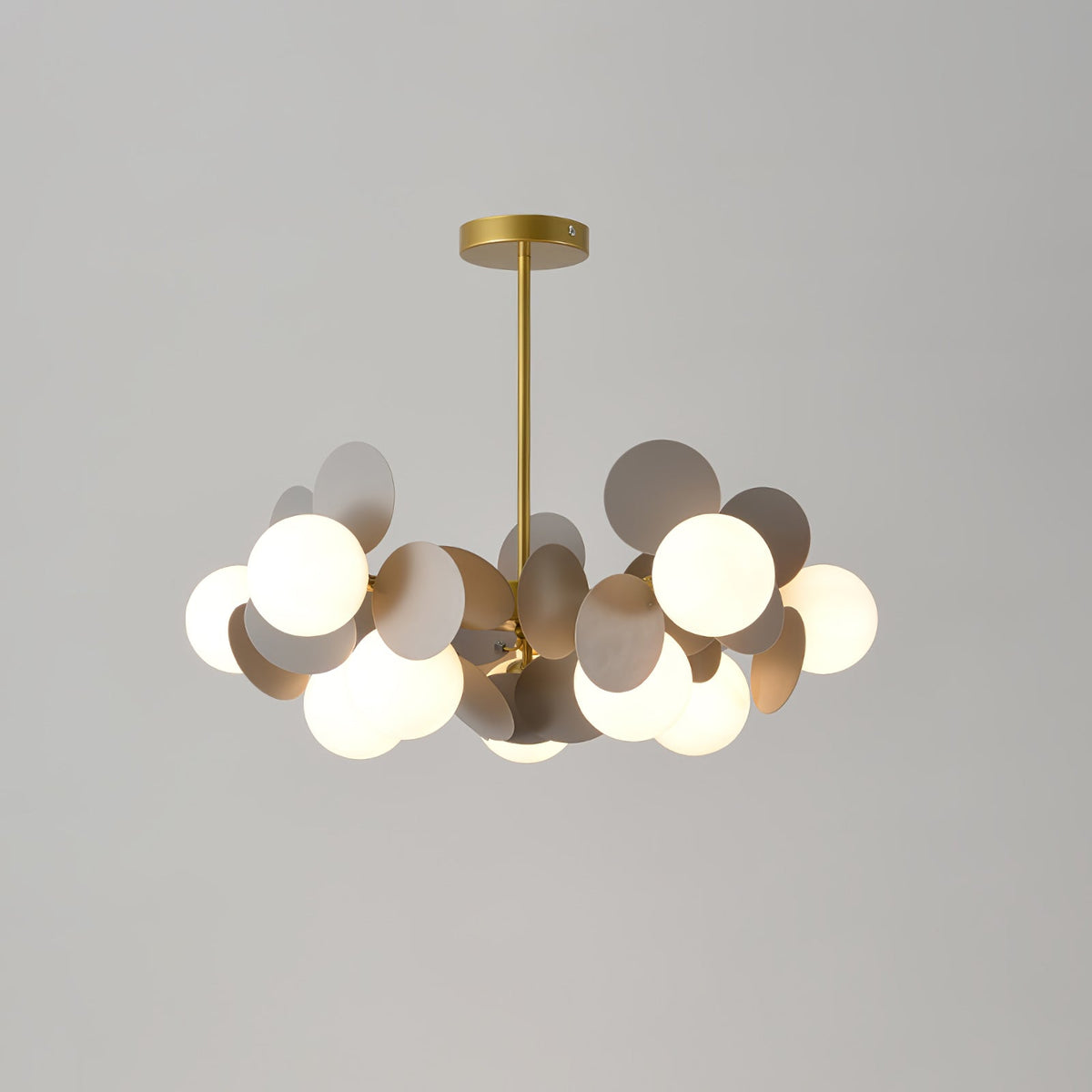 Off White Tree Chandelier Light Fixture-Lighting > Chandeliers & Pendant Lights-casanuva-10 heads 60cmx30cm-Gold & Grey-casanuva