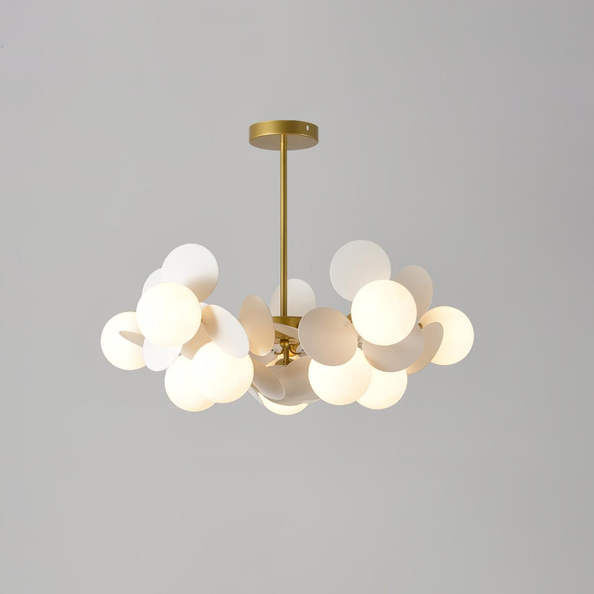 Off White Tree Chandelier Light Fixture-Lighting > Chandeliers & Pendant Lights-casanuva-10 heads 60cmx30cm-Gold & White-casanuva