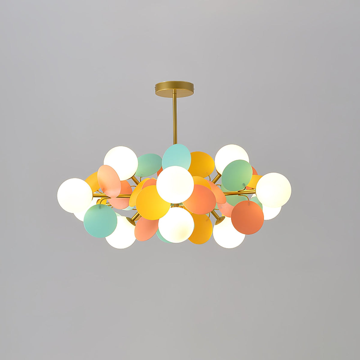 Off White Tree Chandelier Light Fixture-Lighting > Chandeliers & Pendant Lights-casanuva-12 heads 75cmx30cm-Gold & Colorful-casanuva