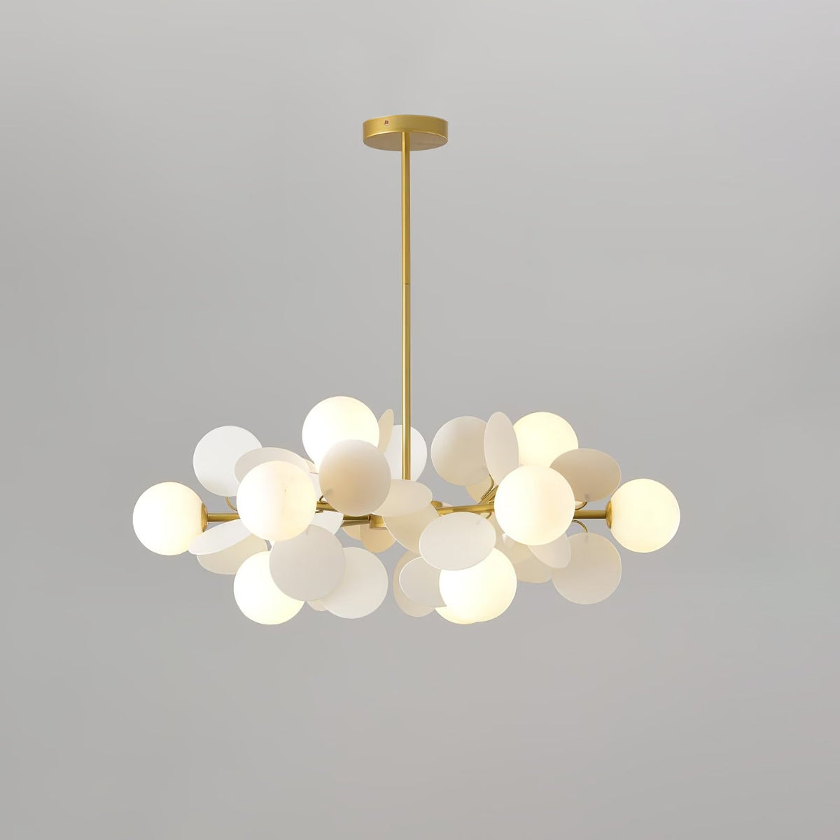 Off White Tree Chandelier Light Fixture-Lighting > Chandeliers & Pendant Lights-casanuva-12 heads 75cmx30cm-Gold & White-casanuva