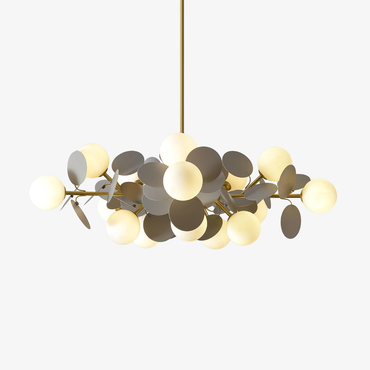 Off White Tree Chandelier Light Fixture-Lighting > Chandeliers & Pendant Lights-casanuva-casanuva