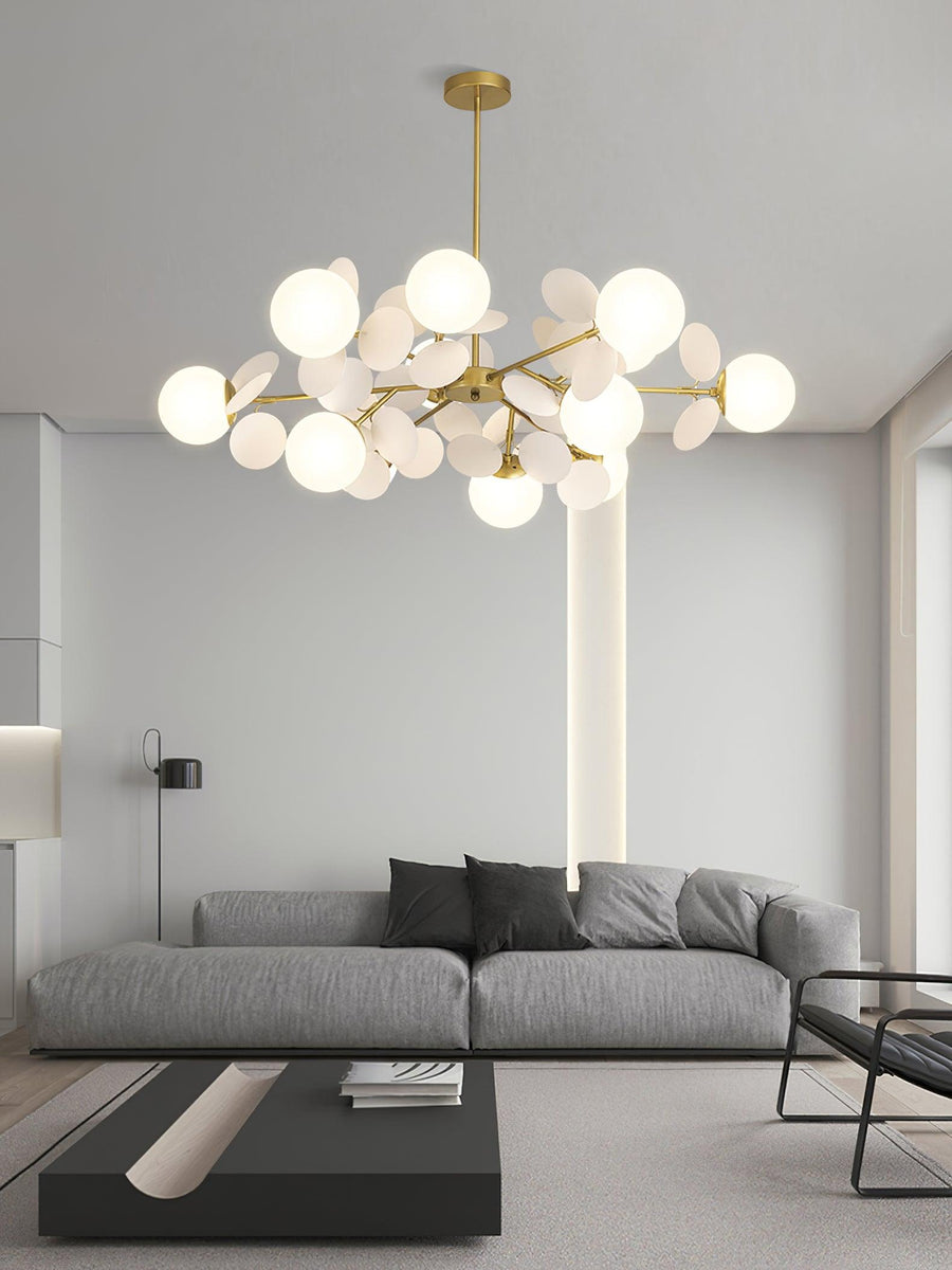 Off White Tree Chandelier Light Fixture-Lighting > Chandeliers & Pendant Lights-casanuva-casanuva