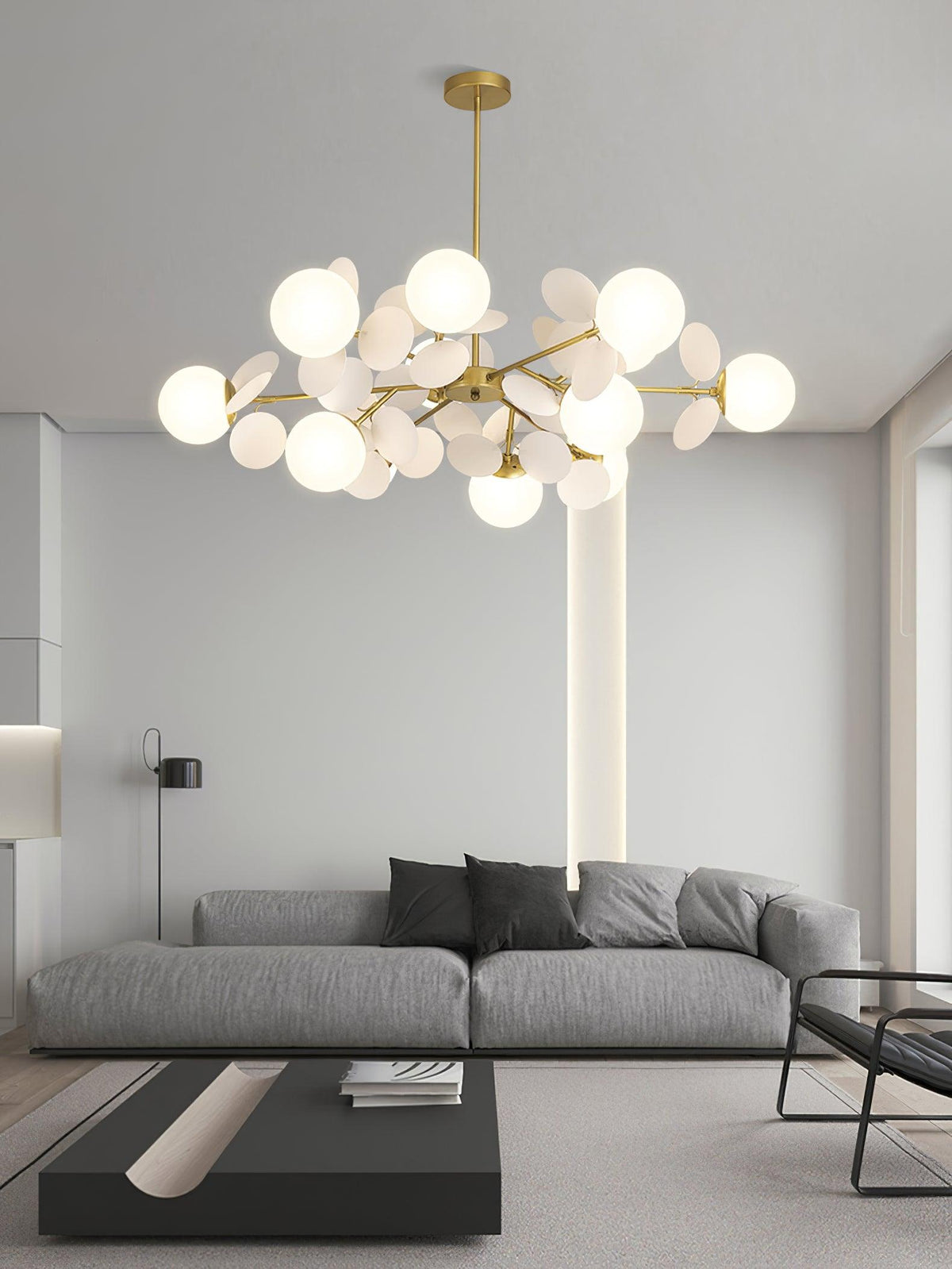 Off White Tree Chandelier Light Fixture-Lighting > Chandeliers & Pendant Lights-casanuva-casanuva