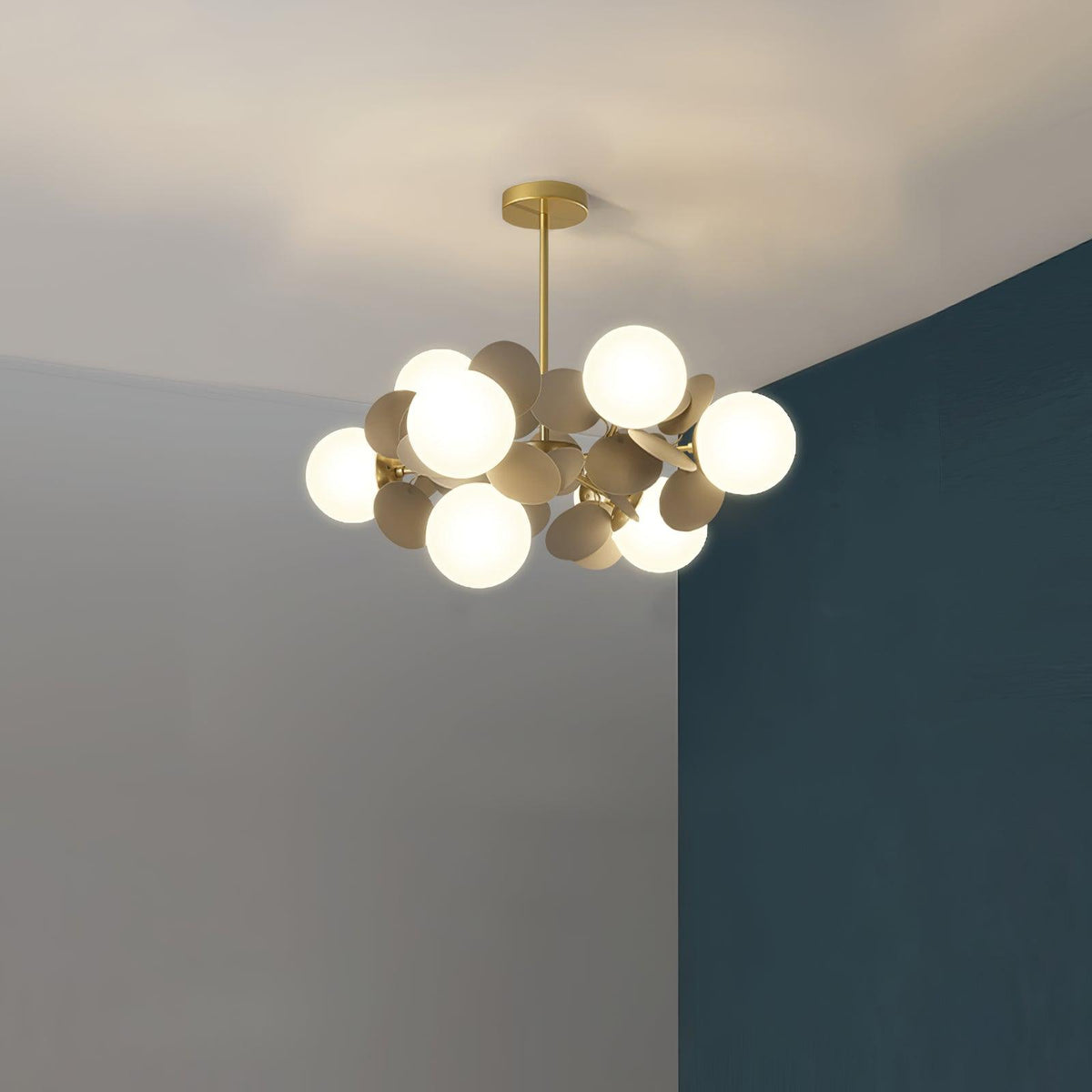 Off White Tree Chandelier Light Fixture-Lighting > Chandeliers & Pendant Lights-casanuva-casanuva