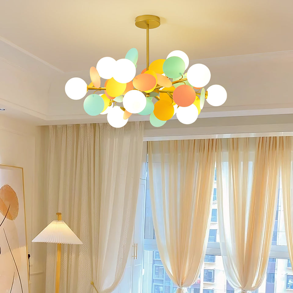 Off White Tree Chandelier Light Fixture-Lighting > Chandeliers & Pendant Lights-casanuva-casanuva