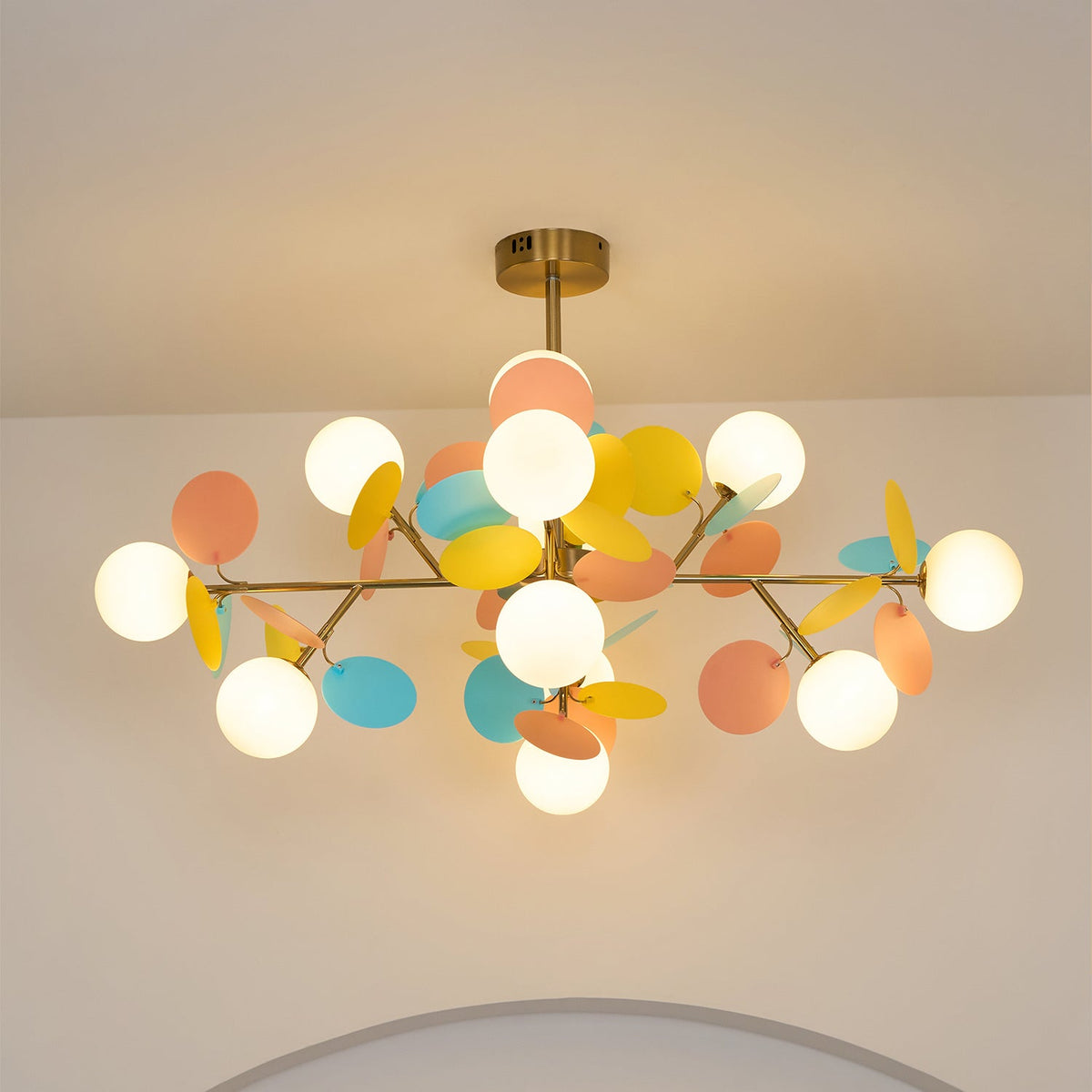 Off White Tree Chandelier Light Fixture-Lighting > Chandeliers & Pendant Lights-casanuva-casanuva
