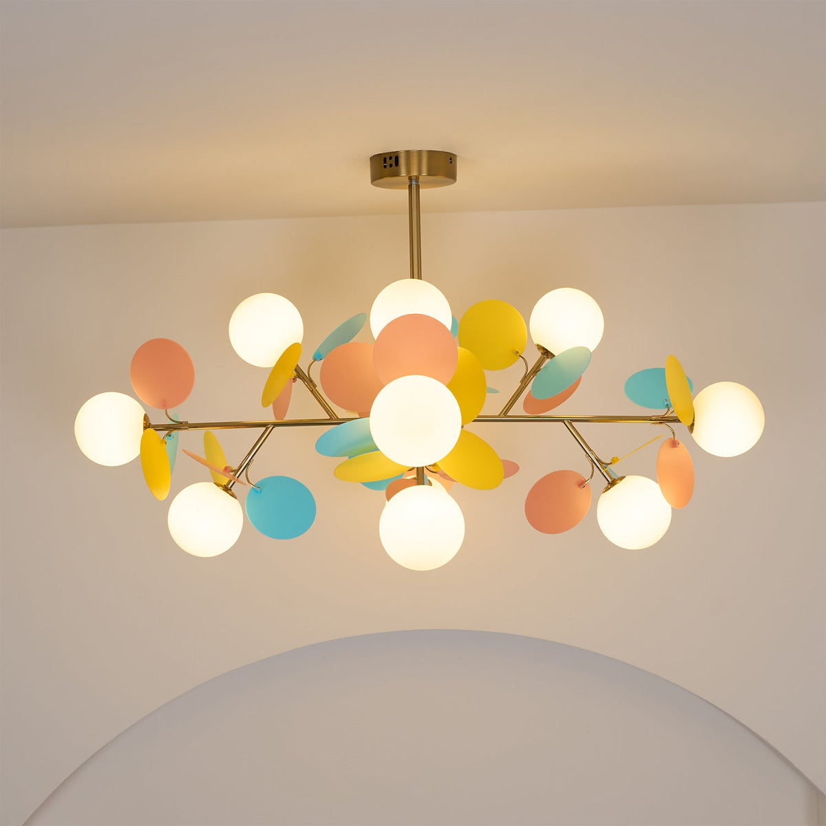 Off White Tree Chandelier Light Fixture-Lighting > Chandeliers & Pendant Lights-casanuva-casanuva
