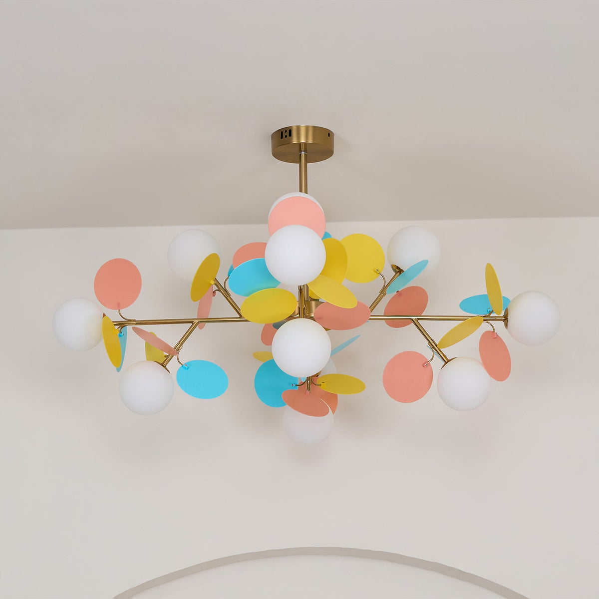 Off White Tree Chandelier Light Fixture-Lighting > Chandeliers & Pendant Lights-casanuva-casanuva