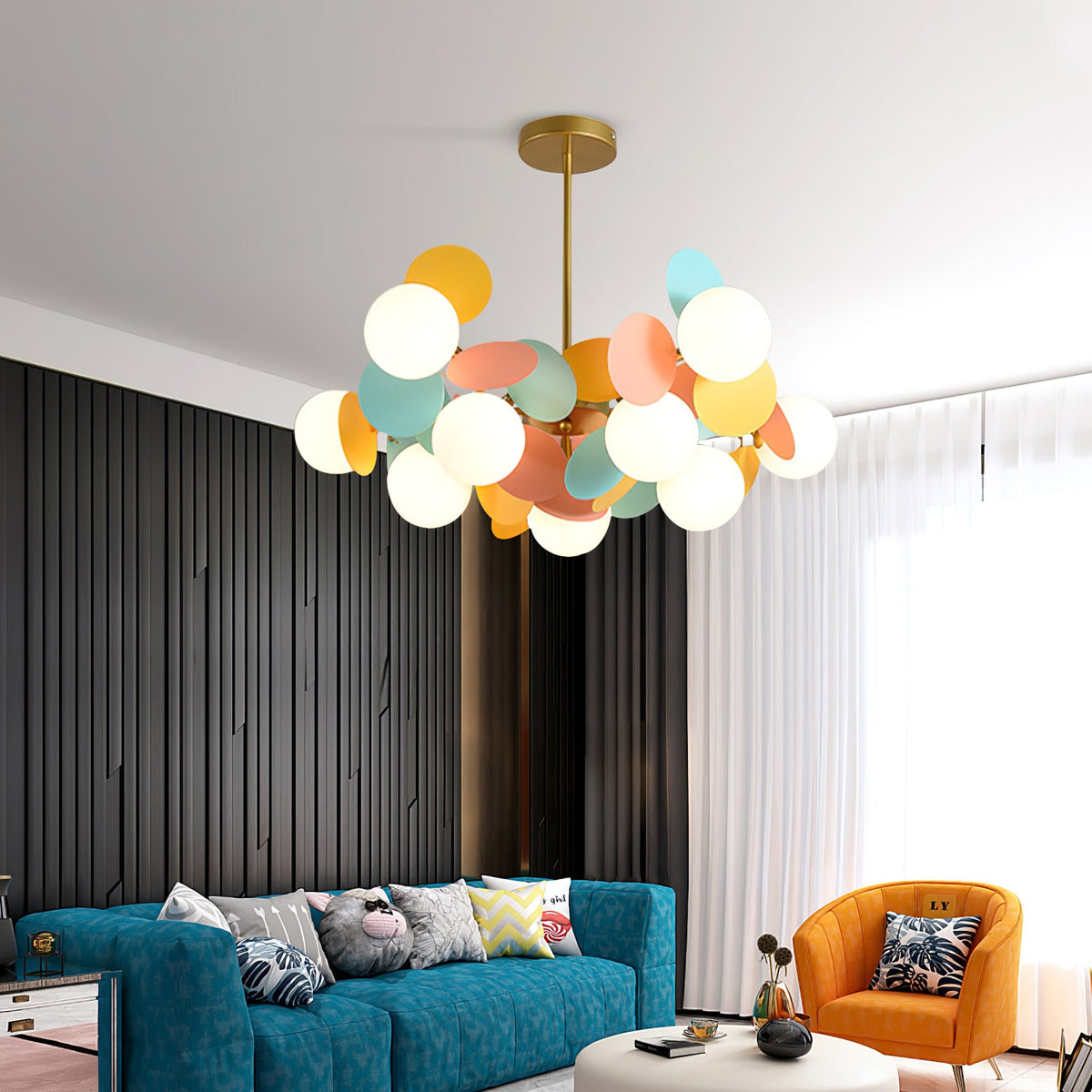 Off White Tree Chandelier Light Fixture-Lighting > Chandeliers & Pendant Lights-casanuva-casanuva