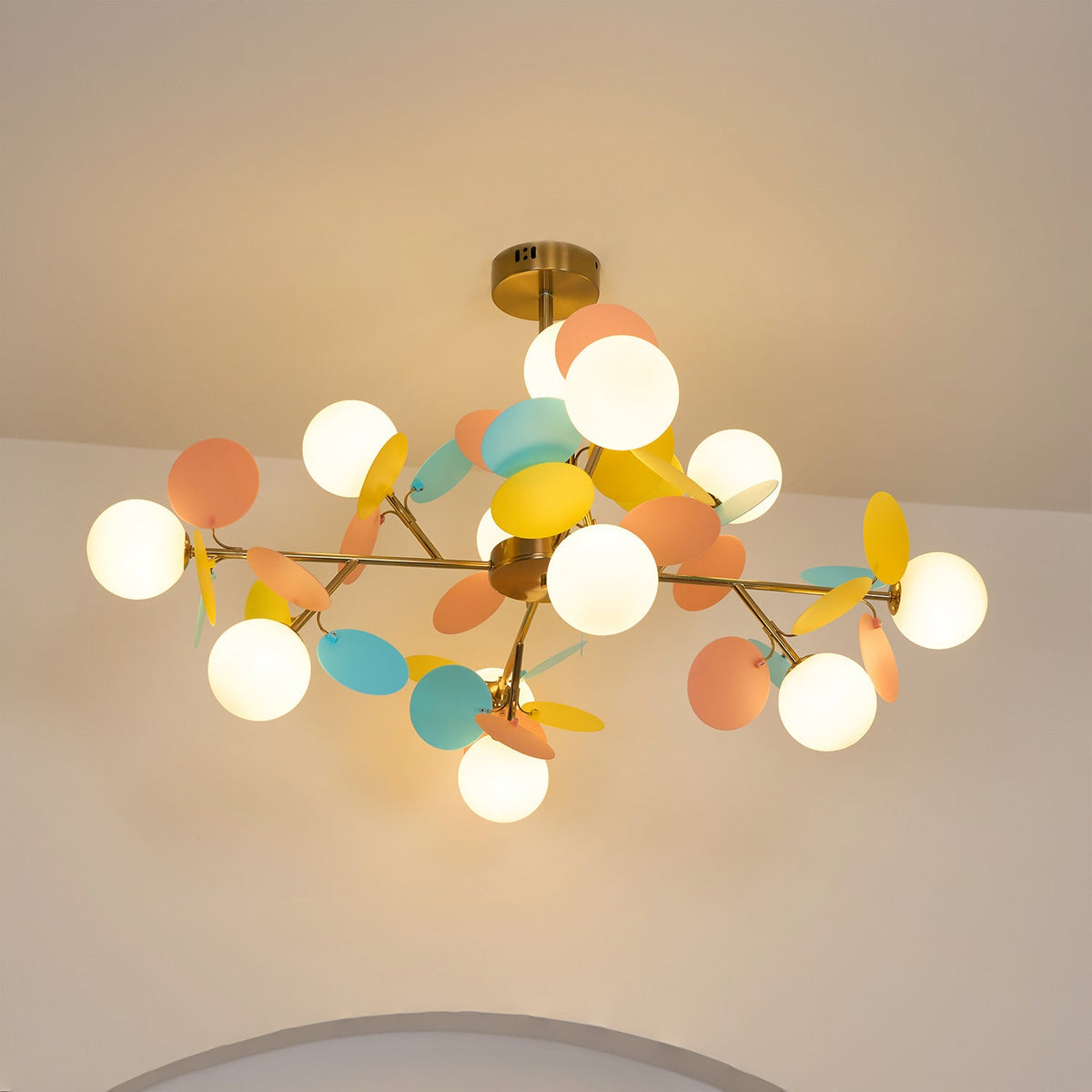 Off White Tree Chandelier Light Fixture-Lighting > Chandeliers & Pendant Lights-casanuva-casanuva