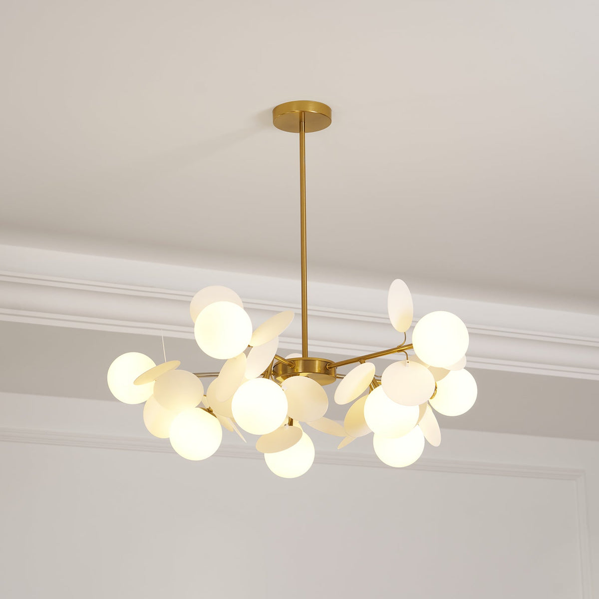 Off White Tree Chandelier Light Fixture-Lighting > Chandeliers & Pendant Lights-casanuva-casanuva