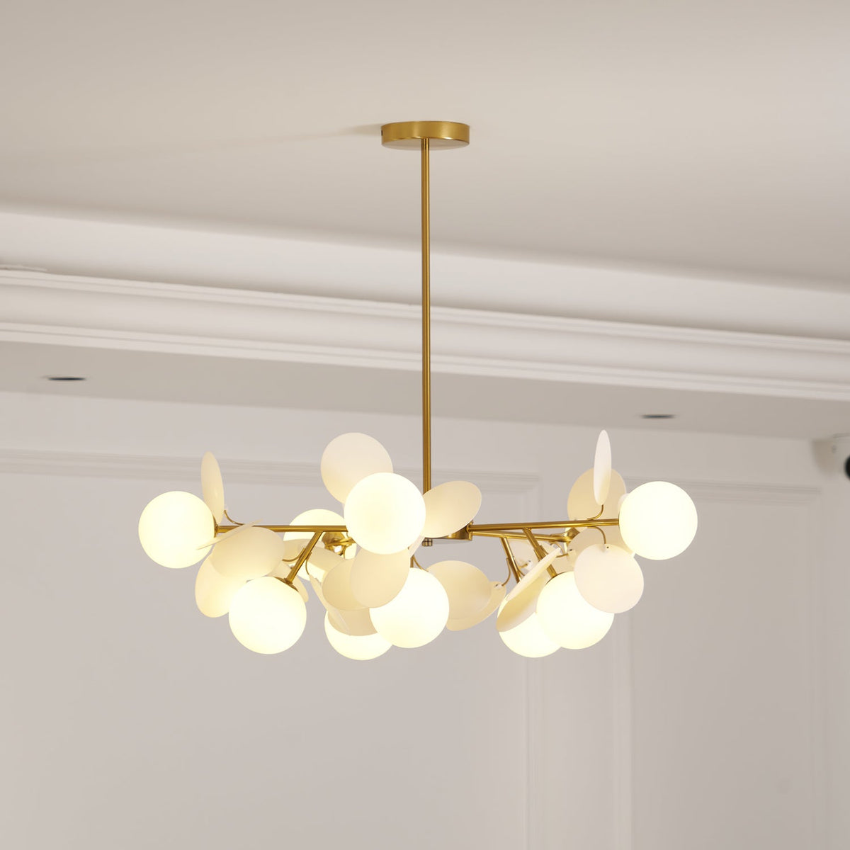 Off White Tree Chandelier Light Fixture-Lighting > Chandeliers & Pendant Lights-casanuva-casanuva