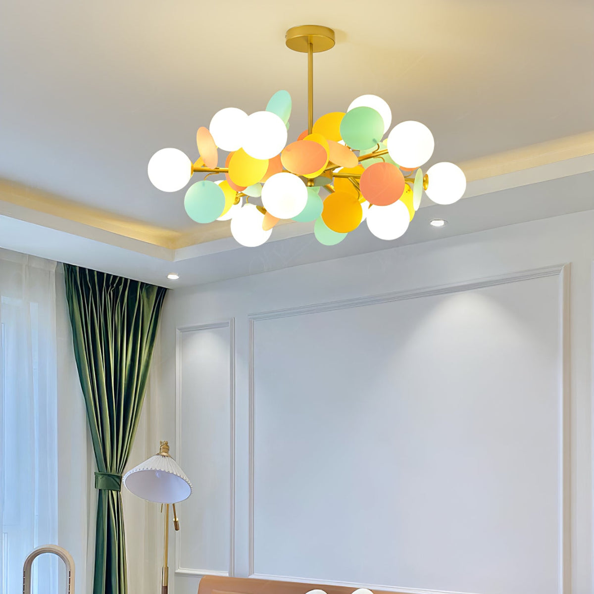 Off White Tree Chandelier Light Fixture-Lighting > Chandeliers & Pendant Lights-casanuva-casanuva