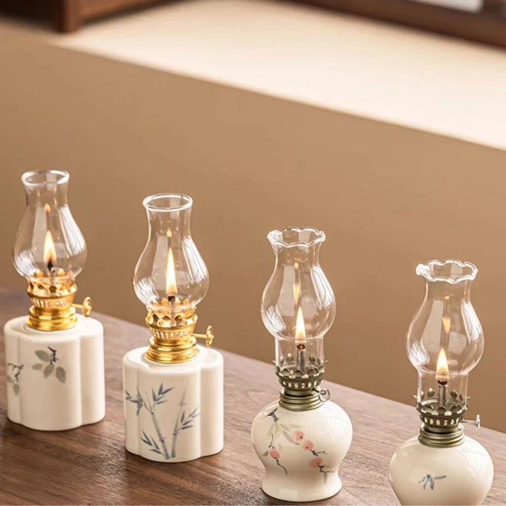 Oil Lantern with Adjustable Flame and Durable Design-Home Decor > Decorative Accessories-casanuva-casanuva