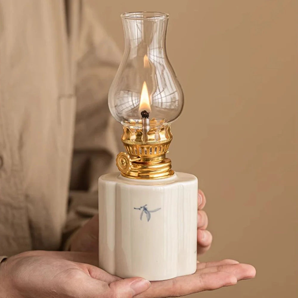 Oil Lantern with Adjustable Flame and Durable Design-Home Decor > Decorative Accessories-casanuva-casanuva