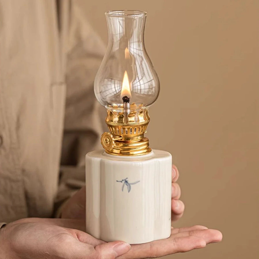 Oil Lantern with Adjustable Flame and Durable Design-Home Decor > Decorative Accessories-casanuva-casanuva