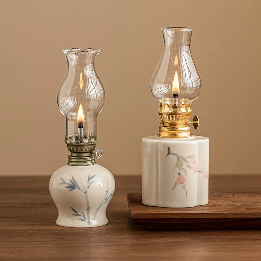 Oil Lantern with Adjustable Flame and Durable Design-Home Decor > Decorative Accessories-casanuva-casanuva