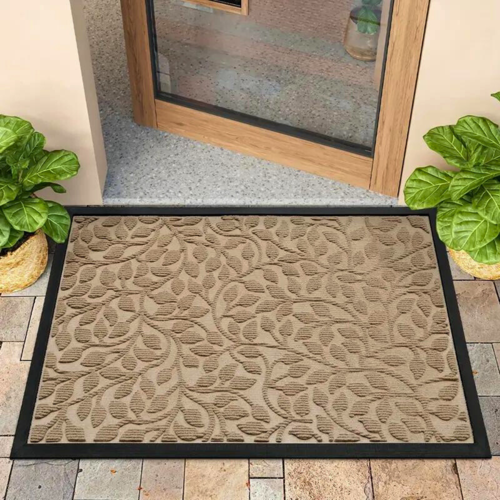 Olive Grove Door Mat Natural Fiber Design-Rugs & Mats > Door Mats-casanuva-Khaki-17"x30"-casanuva